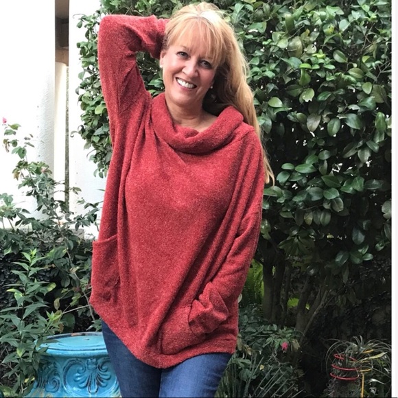 The White Lotus Boutique Sweaters - Loose Fit Super Cozy Cowl Neck Sweater